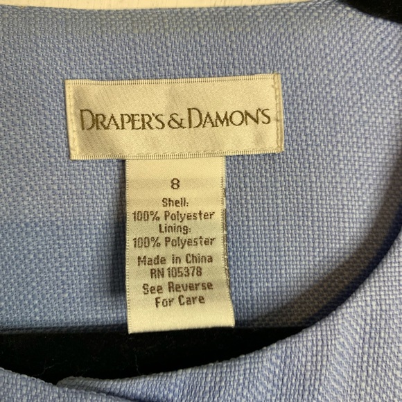 Draper's and Damon's Pale Blue Vintage Retro Business Suit Jacket Blazer - Picture 6 of 12